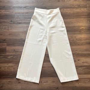 White Wide Leg Trousers